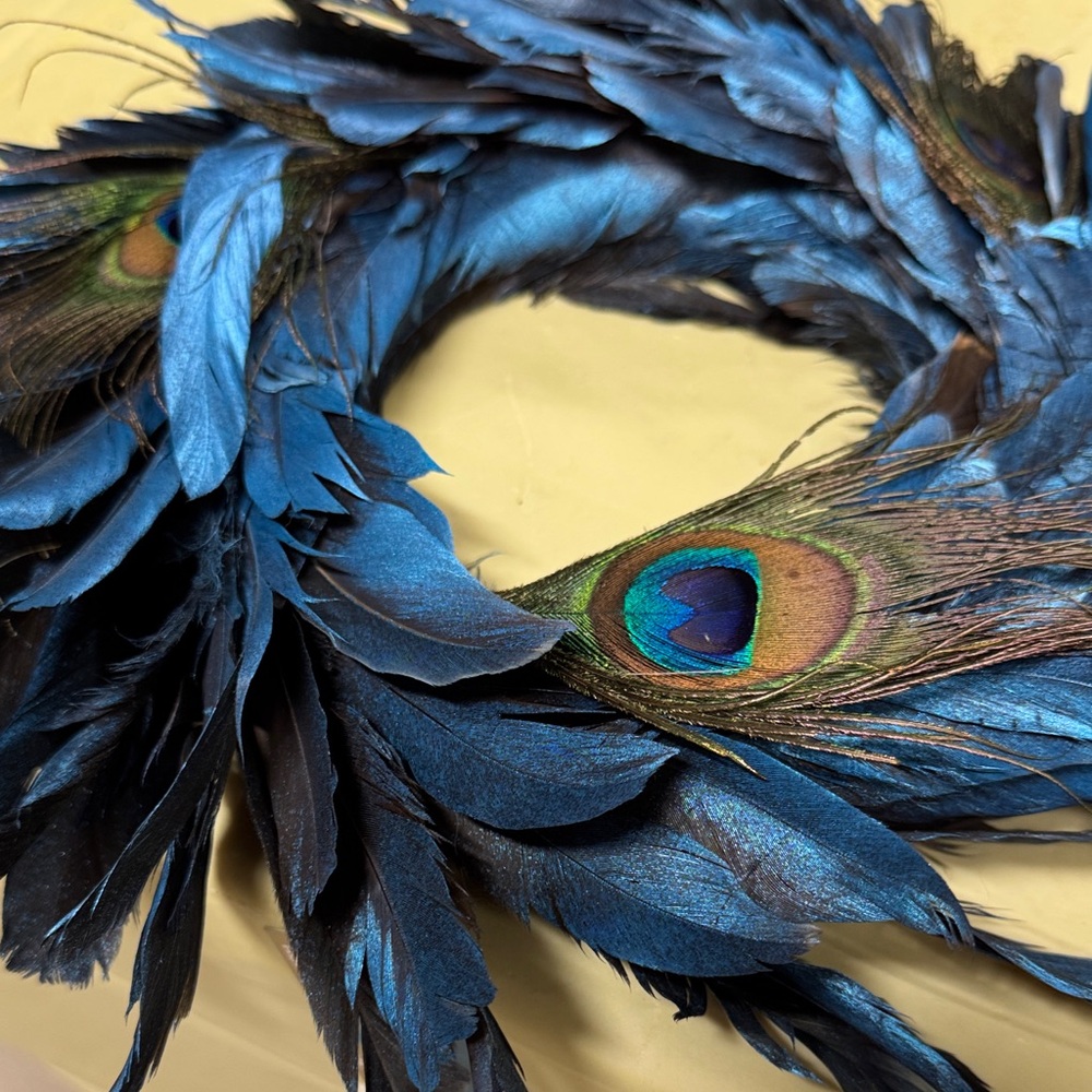 🦚 Robert Stanley peacock 🦚 Blue Feather Wreath - Picture 4 of 10